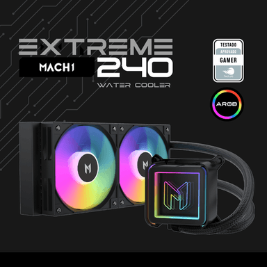 Watercooler EXTREME ARGB 240mm, AMD e Intel, Preto - ICEMIRROR 240